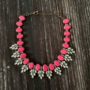 BaubleBar pink and silver statement necklace